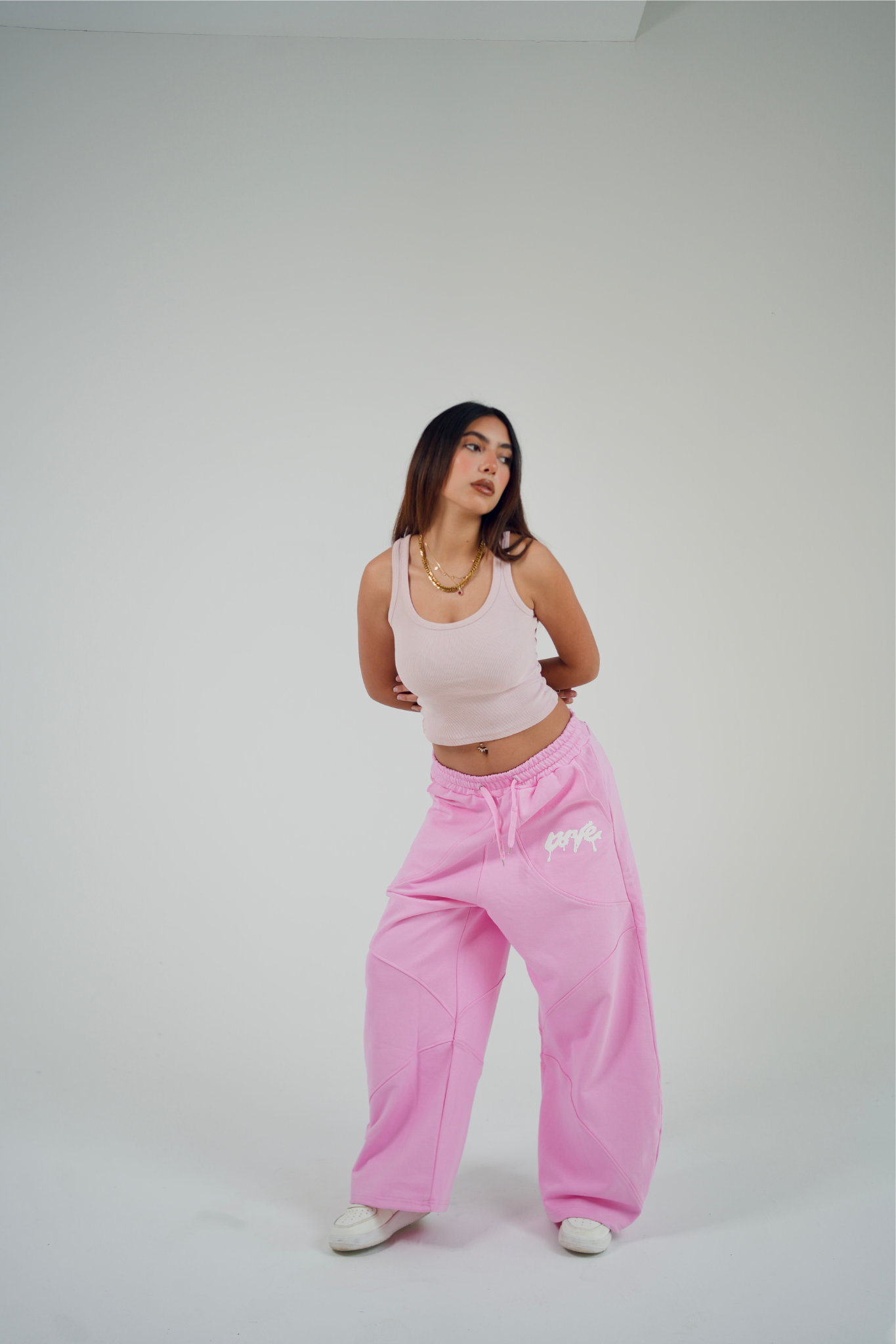 CHAOS BABY PINK SWEATPANTS
